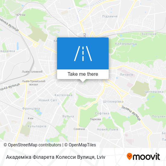 Академіка Філарета Колесси Вулиця map