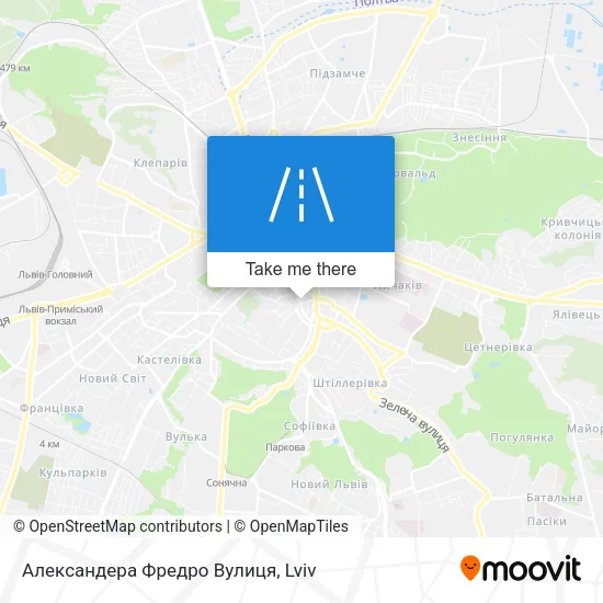 Карта Александера Фредро Вулиця