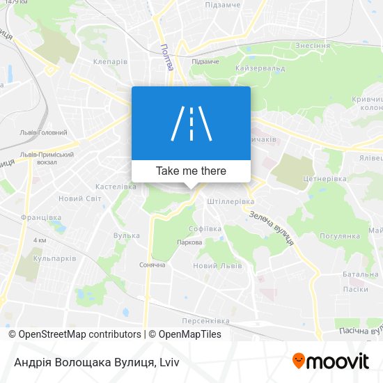 Андрія Волощака Вулиця map