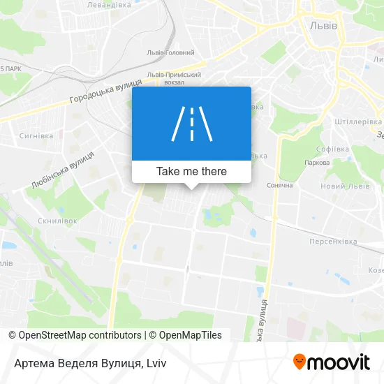 Карта Артема Веделя Вулиця