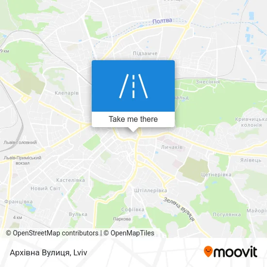 Карта Архівна Вулиця