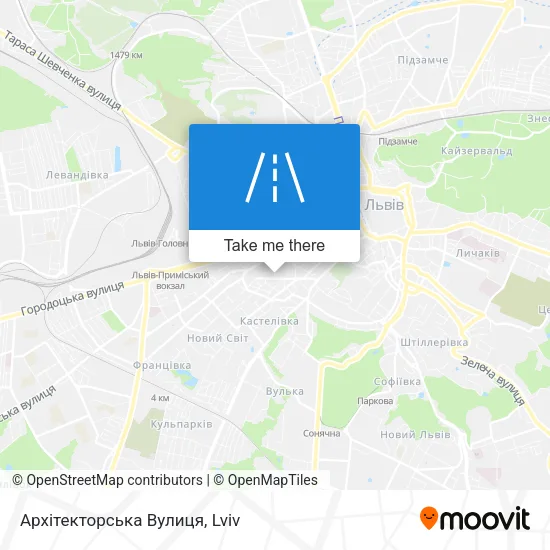 Карта Архітекторська Вулиця