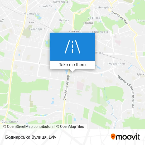 Карта Боднарська Вулиця