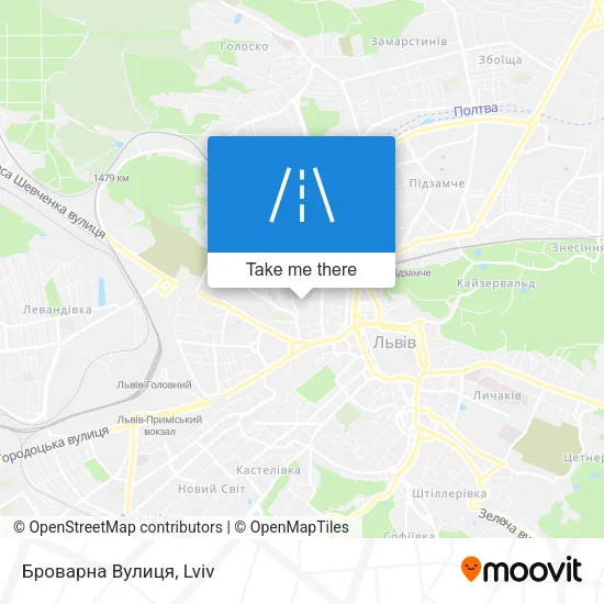 Карта Броварна Вулиця