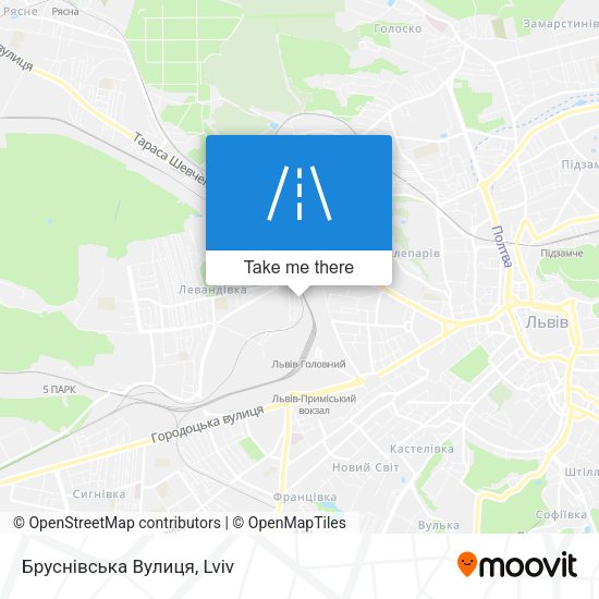 Бруснівська Вулиця map