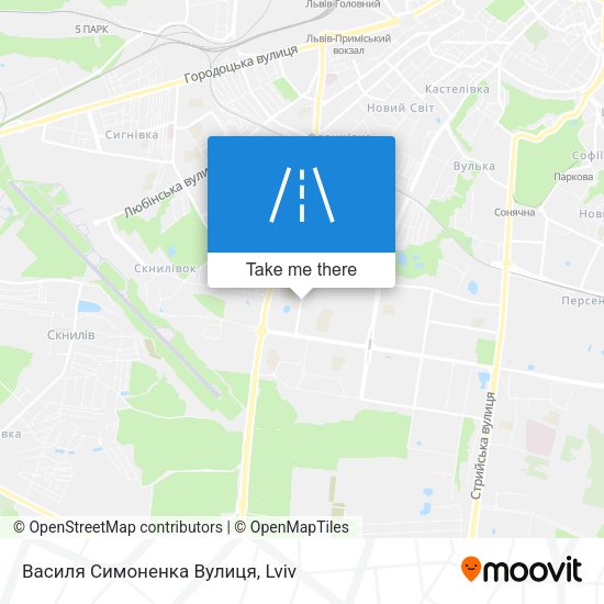 Василя Симоненка Вулиця map
