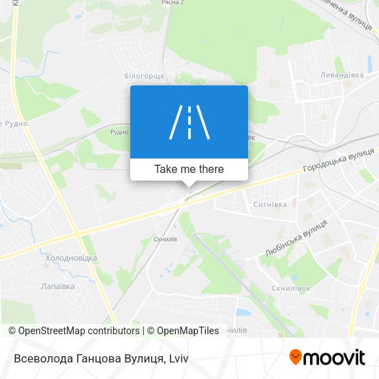Карта Всеволода Ганцова Вулиця