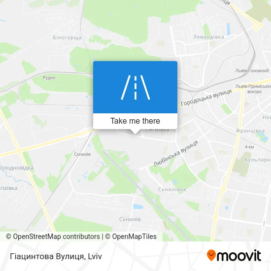Карта Гіацинтова Вулиця