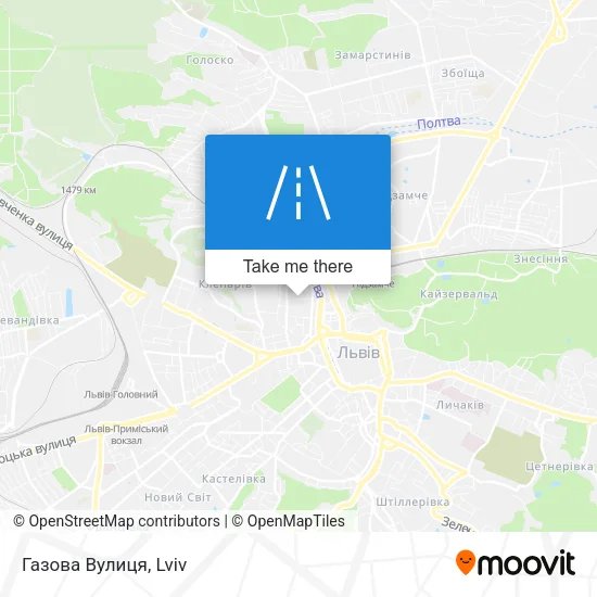 Карта Газова Вулиця