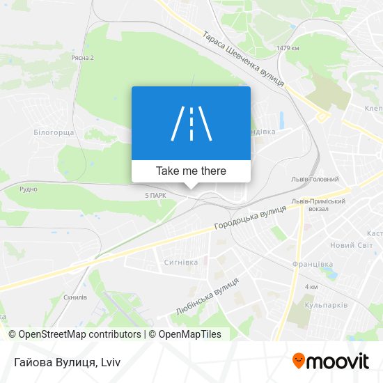 Гайова Вулиця map