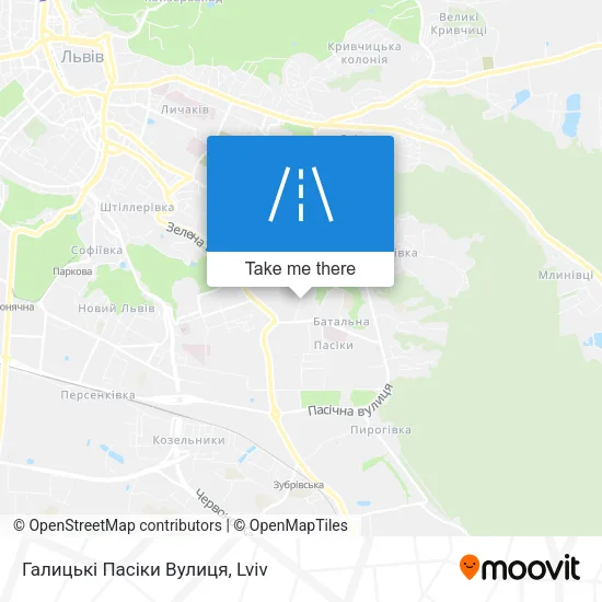 Галицькі Пасіки Вулиця map