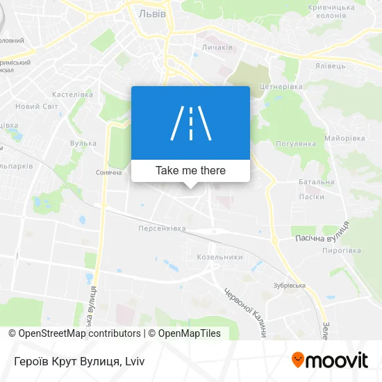 Карта Героїв Крут Вулиця