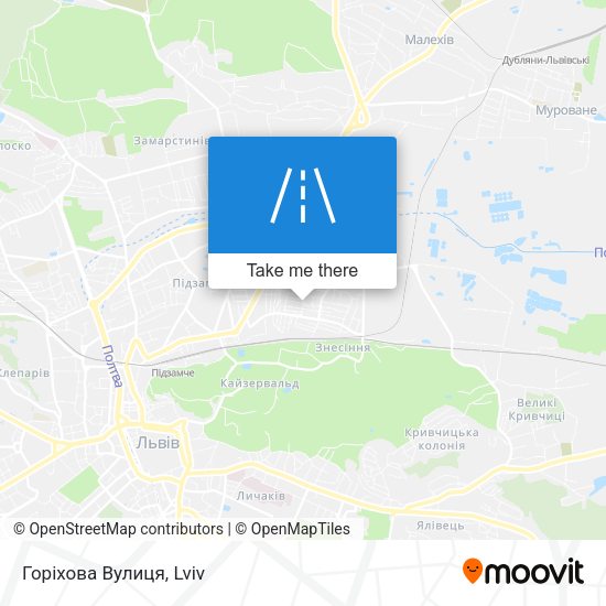 Карта Горіхова Вулиця