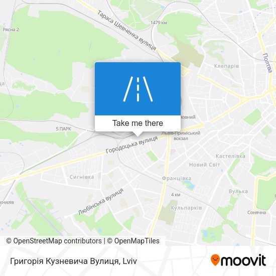 Григорія Кузневича Вулиця map