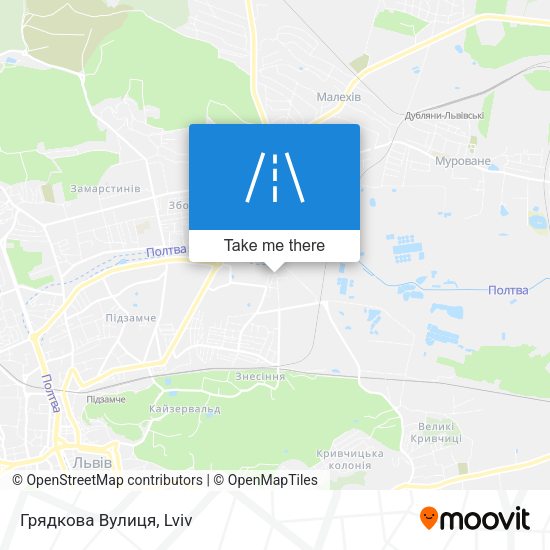 Грядкова Вулиця map