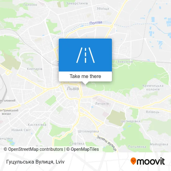 Карта Гуцульська Вулиця
