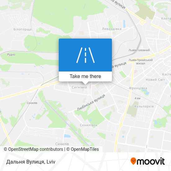 Дальня Вулиця map