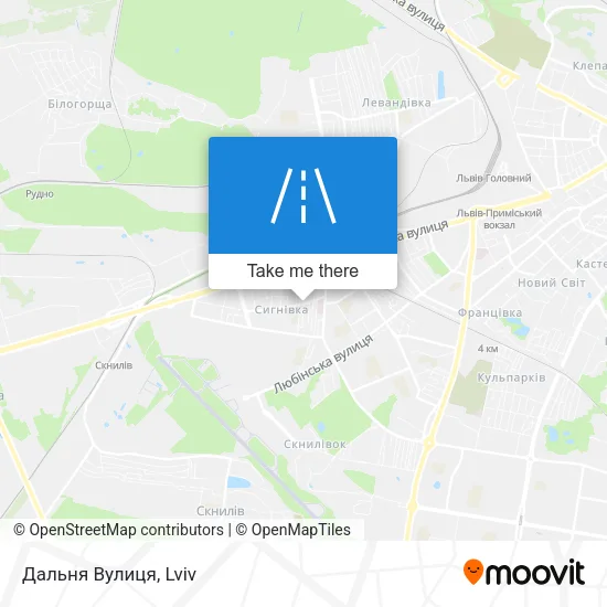 Карта Дальня Вулиця