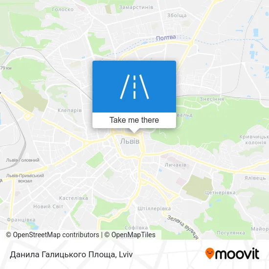 Карта Данила Галицького Площа