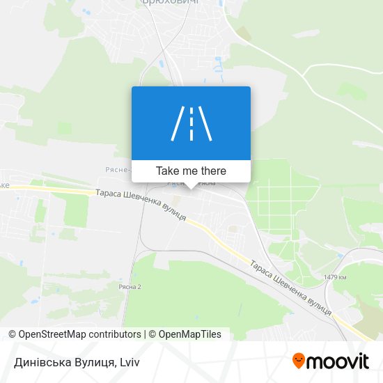 Динівська Вулиця map