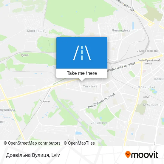Карта Дозвільна Вулиця