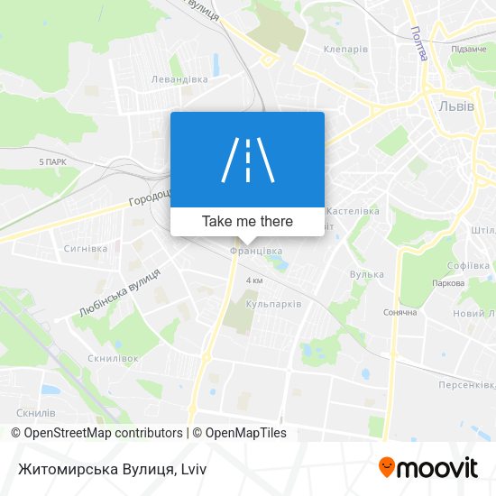 Житомирська Вулиця map