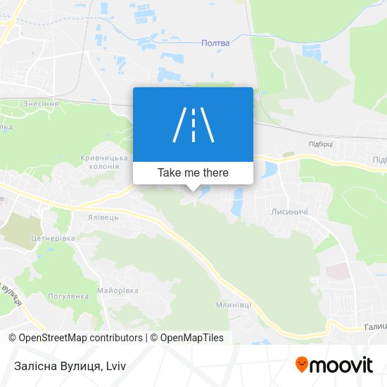 Залісна Вулиця map