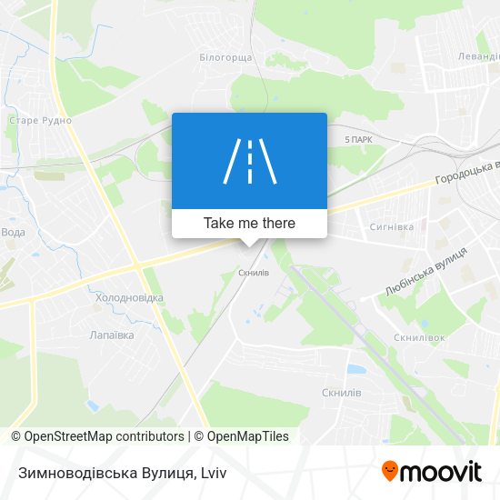 Карта Зимноводівська Вулиця