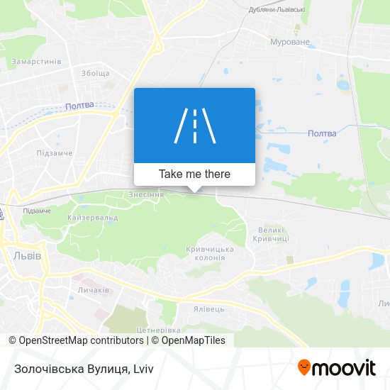 Золочівська Вулиця map