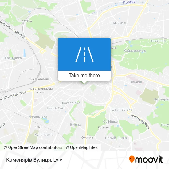 Карта Каменярів Вулиця