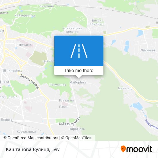 Каштанова Вулиця map