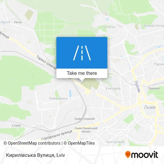 Карта Кирилівська Вулиця