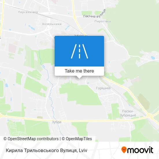 Карта Кирила Трильовського Вулиця