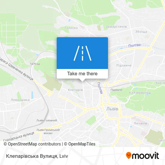 Карта Клепарівська Вулиця