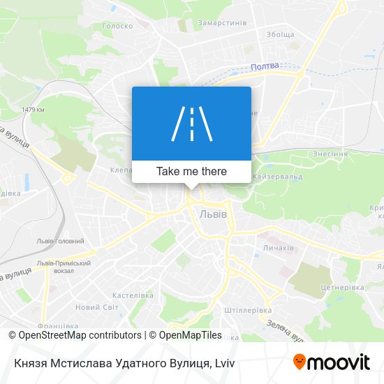 Князя Мстислава Удатного Вулиця map