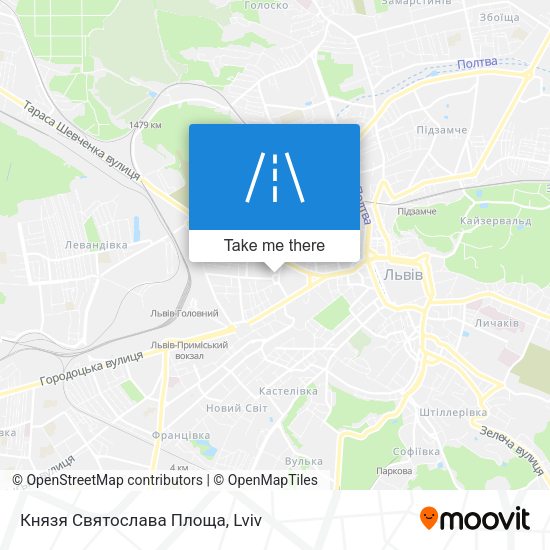 Князя Святослава Площа map