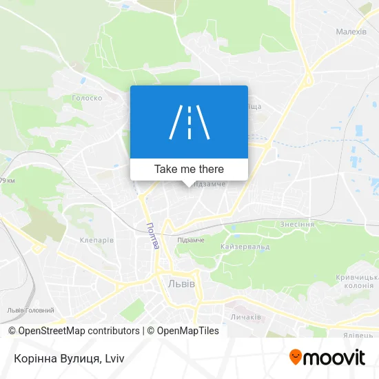 Карта Корінна Вулиця