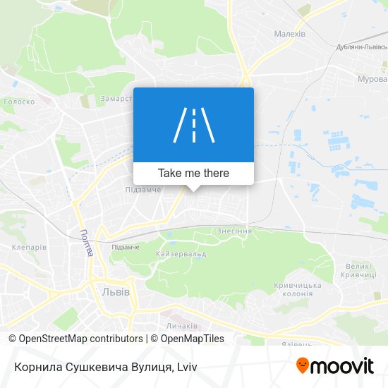 Корнила Сушкевича Вулиця map
