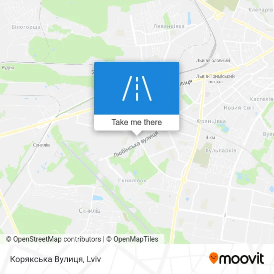 Карта Корякська Вулиця