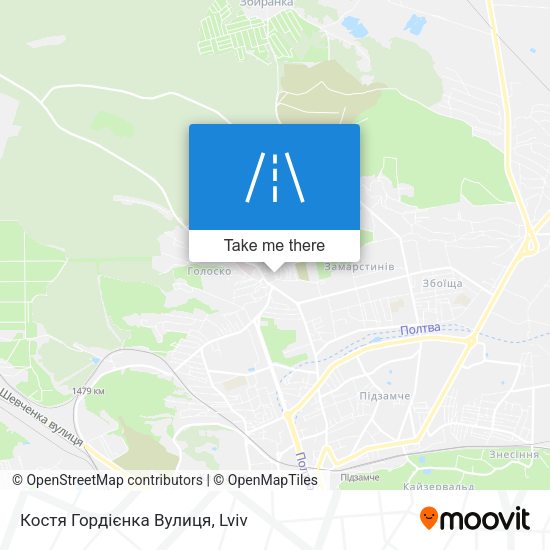 Костя Гордієнка Вулиця map