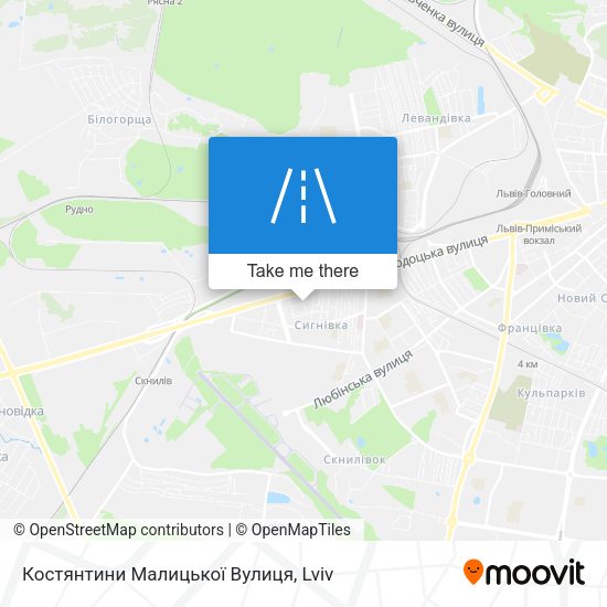 Костянтини Малицької Вулиця map