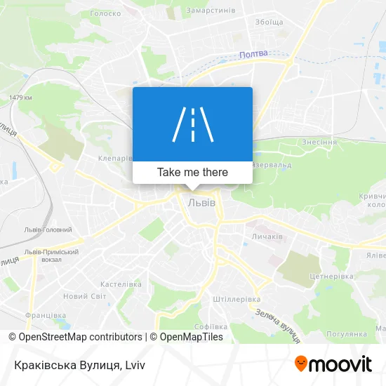 Карта Краківська Вулиця