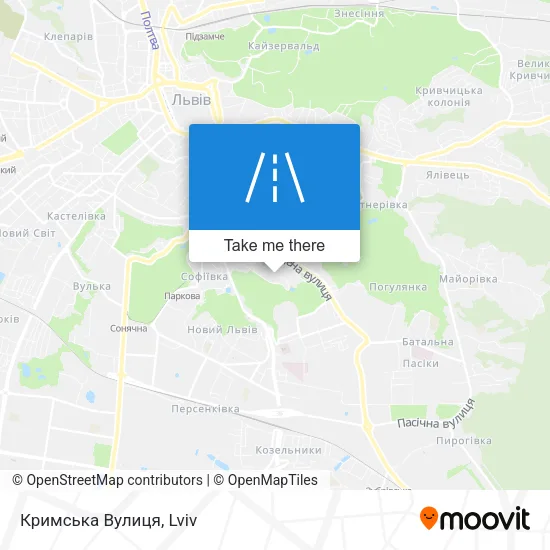 Карта Кримська Вулиця