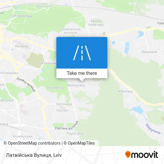 Карта Латвійська Вулиця