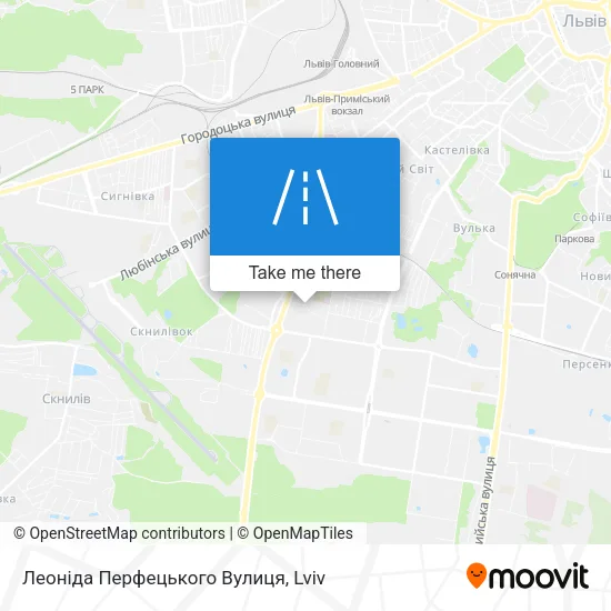 Карта Леоніда Перфецького Вулиця