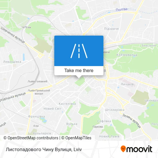 Карта Листопадового Чину Вулиця