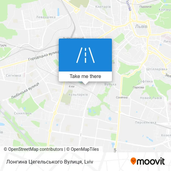 Карта Лонгина Цегельського Вулиця
