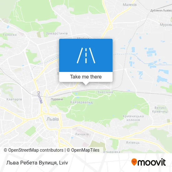 Карта Льва Ребета Вулиця