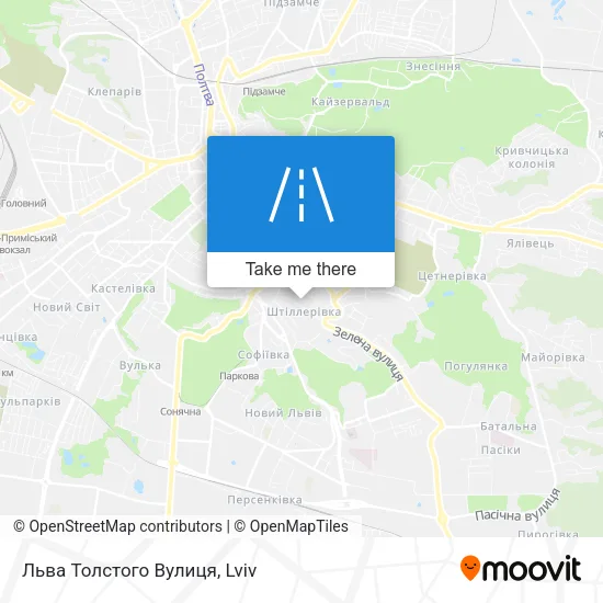 Карта Льва Толстого Вулиця