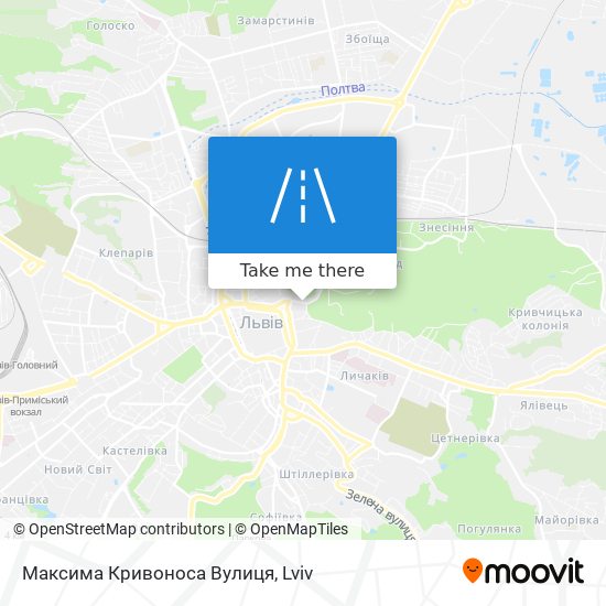 Максима Кривоноса Вулиця map